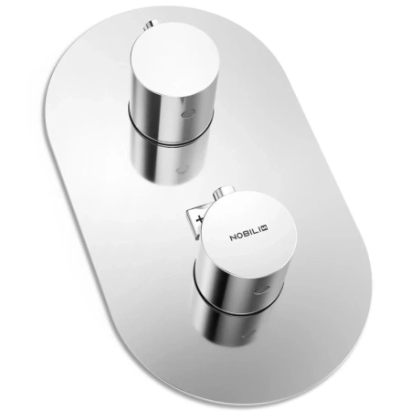 Термостат для ванны "Nobili Live", вертикальный/горизонтальный монтаж, 20 см