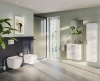Комплект унитаза с инсталляцией Vitra Mia Round SmoothFlush 9856B003-7200 с сиденьем Микролифт и клавишей смыва Хром матовый