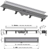 Душевой лоток AlcaPlast Simple с решеткой и опорами APZ9-850M