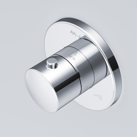 F0800100 Переключатель на три положения, монтируемый в стену, хром, шт.