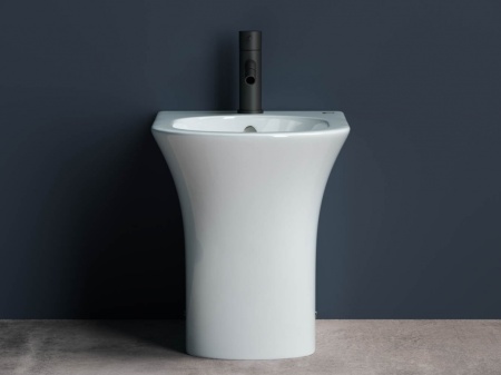 CN1906 Напольное пристенное биде STAR, 1 отверстие под смеситель, с крепежом для скрытого монтажа