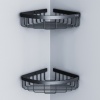 A7452222 Sense L Корзина для душа угловая двухъярусная, черный