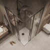 Душ.ограждение 300.K33.01.9090.42.00 Galaxy (90*90*195) квадрат,раздвиж,графит сатин,стекло прозрач