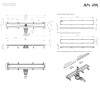 W01SC-U11-080-04BM MasterFlow Трап для душа линейный универс затвор Tile 80см цвет черн мат