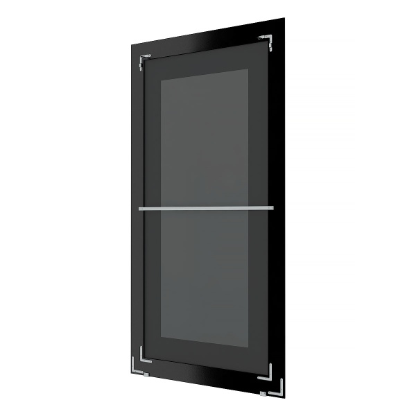 Зеркало напольное с гравировкой  EVOFORM  в багетной раме чёрный ардеко, 110х199 см, BY 6348