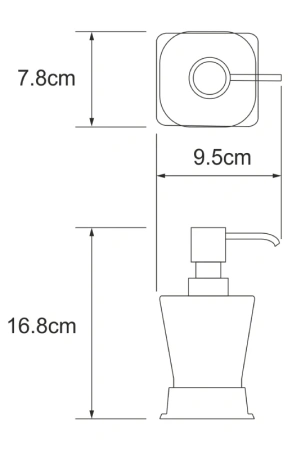 Дозатор для жидкого мыла WasserKraft Amper K-5499BLACK