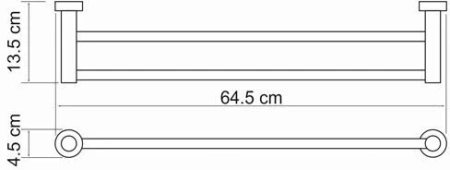 Держатель полотенец двойной WasserKraft Donau K-9440