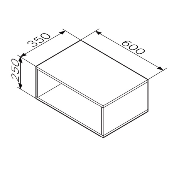 M8FOH0601WM Func, Ниша для хранения 25 см, 60 см, цвет белый матовый