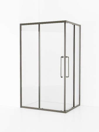 Душевой уголок Cezares Relax-304 120x90 RELAX-304-AH-2-120/90-C-GM профиль Оружейная сталь стекло прозрачное