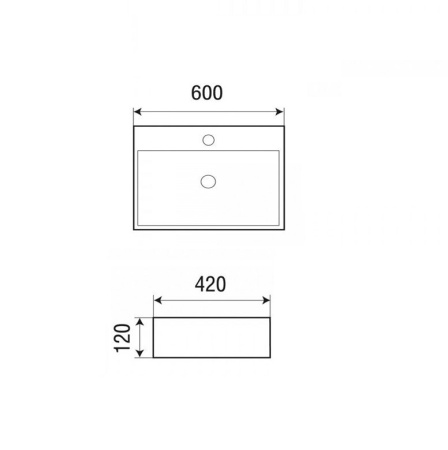Раковина GR-3036 (600*420*120), 1 место