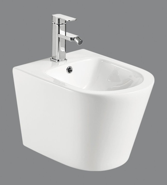 Биде BelBagno Flay-R BB053BH, белое, подвесное, антигрязевое