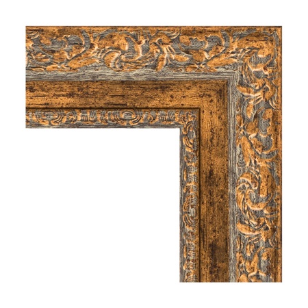 Зеркало настенное с фацетом EVOFORM в багетной раме виньетка античная бронза, 45х55 см, BY 3358