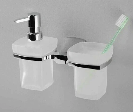 Дозатор для жидкого мыла со стаканом WasserKraft Wern K-2589