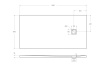 Душевой поддон из искусственного мрамора в комплекте с сифоном BelBagno UNO TRAY-MR-UNO-AH-160/80-35-W-CR