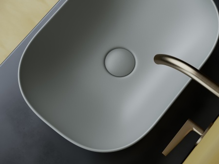 CN6009MH Умывальник чаша накладная прямоугольная Антрацит Матовый Element 455*325*135 мм