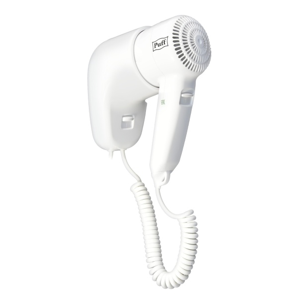 Фен для волос настенный "Puff-1000", белый, 1,0 кВт, 18х10х24,5 см