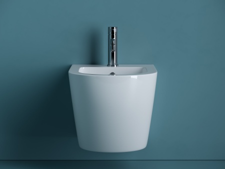 CN11002 Подвесное биде Uno, 1 отверстие под смеситель, с крепежом для полностью скрытого монтажа, цв