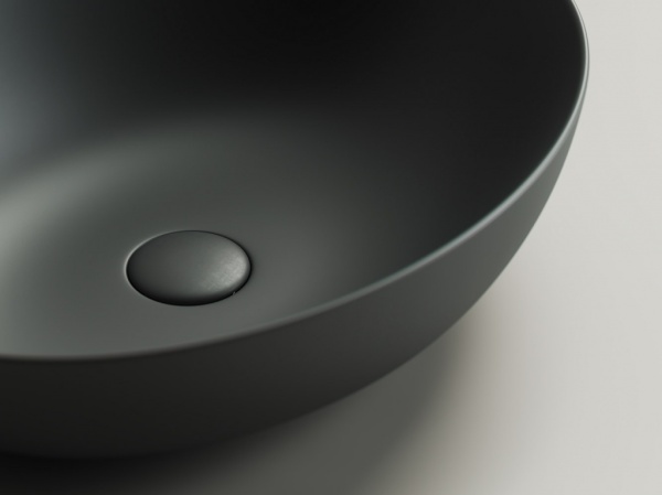 CN6017MDH Умывальник чаша накладная овальная (цвет Темный Антрацит Матовый) Element 520*395*130мм