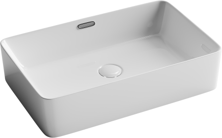 CN5025 Умывальник чаша накладная прямоугольная, слив-перелив Element 600*380*140мм