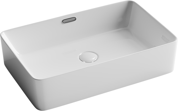 CN5025 Умывальник чаша накладная прямоугольная, слив-перелив Element 600*380*140мм