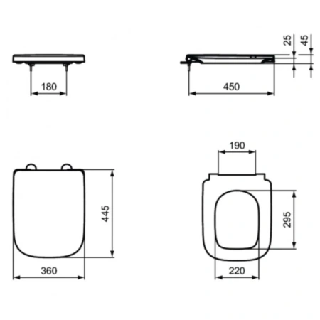 Сиденье для унитаза с микролифтом Ideal Standard I.Life A T453101
