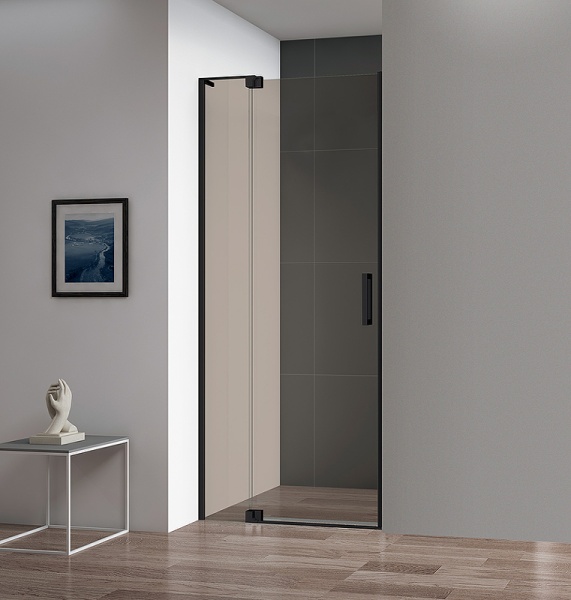 Душевая дверь Cezares Slider 90 SLIDER-B-1-80/90-BR-NERO профиль Черный матовый стекло бронзовое