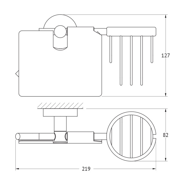 Держатель туалетной бумаги с крышкой и освежителя воздуха (хром) (ARTWELLE) HAR 051