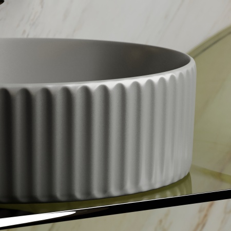 CN6057MH Умывальник чаша накладная круглая (цвет Антрацит Матовый) Element 360*360*115мм