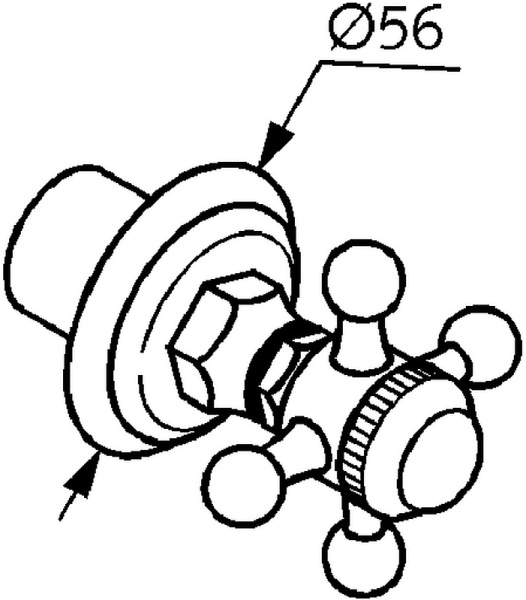 Переключатель потоков Kludi Adlon 518450520 Хром