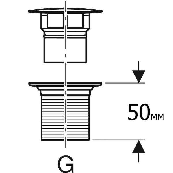 Донный клапан Geberit 152.050.21.1 Глянцевый хром