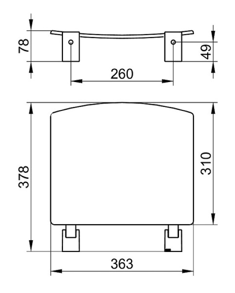 Сиденье для душа Keuco Plan 14980 010038 Светло-серое