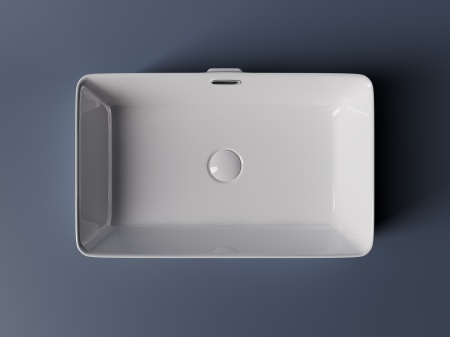 CN5025 Умывальник чаша накладная прямоугольная, слив-перелив Element 600*380*140мм