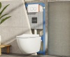 Комплект унитаза с инсталляцией Vitra S50 Rim-Ex 9003B003-7201 с сиденьем Микролифт и клавишей смыва Хром глянцевый
