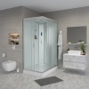 Душ.каб. NG-43975-14QP (900х700х2150) низкий поддон(13см) стекло МАТОВОЕ 3 места