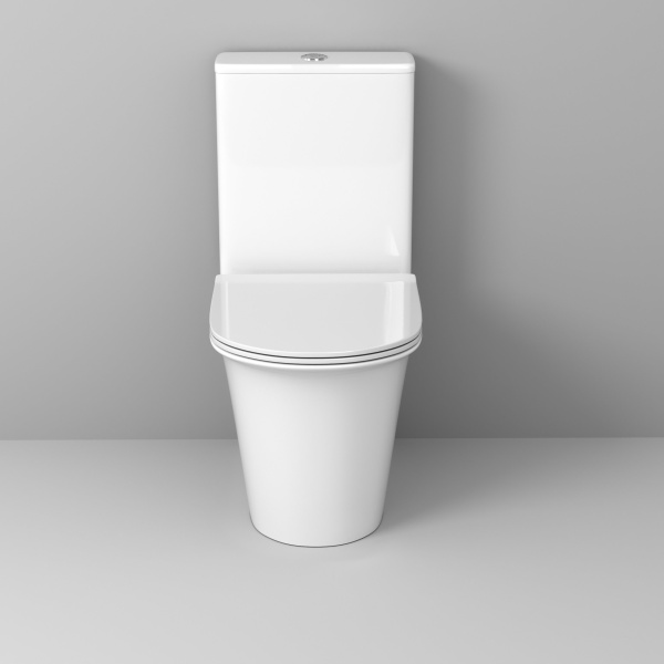 Унитаз GR-4469S Galaxy (610*365*830) напольный БЕЗОБОДКОВЫЙ с тонкой крышкой, 2 места