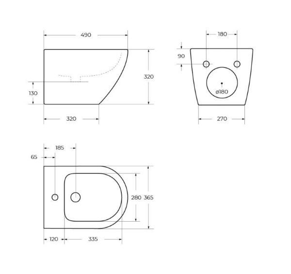Биде подвесное BelBagno SFERA-R BB046BH