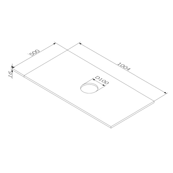 M8FST1000OF Func, Столешница, 100 см, цвет дерево текстурир-ое