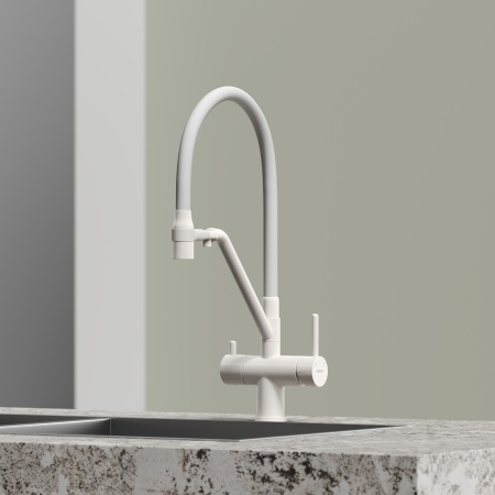 SC4003MW Смеситель для кухни SANCOS Dora с возможностью подключения фильтра для воды, цвет матовый б