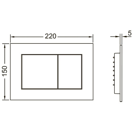 Клавиша смыва Tece Now 9240417 для унитаза Белый матовая