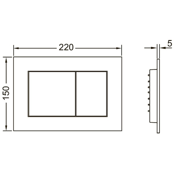 Клавиша смыва Tece Now 9240417 для унитаза Белый матовая