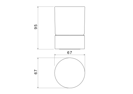 Стакан настольный AQUATEK, матовый черный AQ4428MB ЛИРА