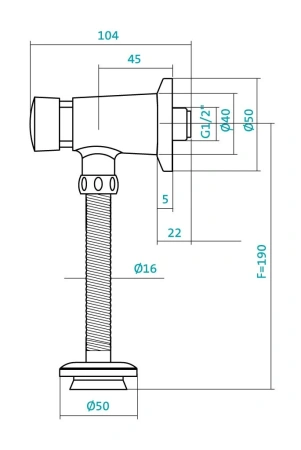 Кран для писсуара Santek Гала 1.WH30.2.089
