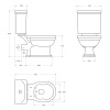 Чаша напольного безободкового унитаза BelBagno BOHEME BB115CPR