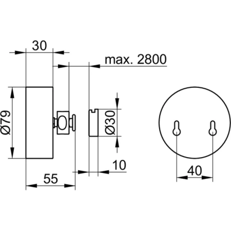 Веревка для белья 2,80 м KEUCO 04979070001