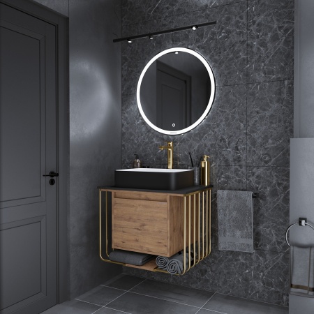 Раковина GR-4043BW (505*390*140) ЧЕРНАЯ БЕЛАЯ внутри