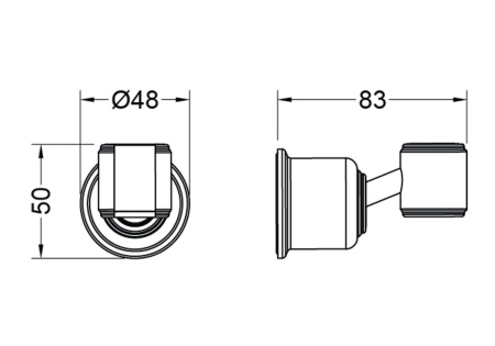 Держатель ручного душа AQUATEK, матовый черный AQ2407MB КЛАССИК