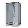 Душ.каб. NG-6912-01QR BLACK (1200х800х2100) низкий поддон (16 см) стекло ТОНИРОВАННОЕ, 4 места