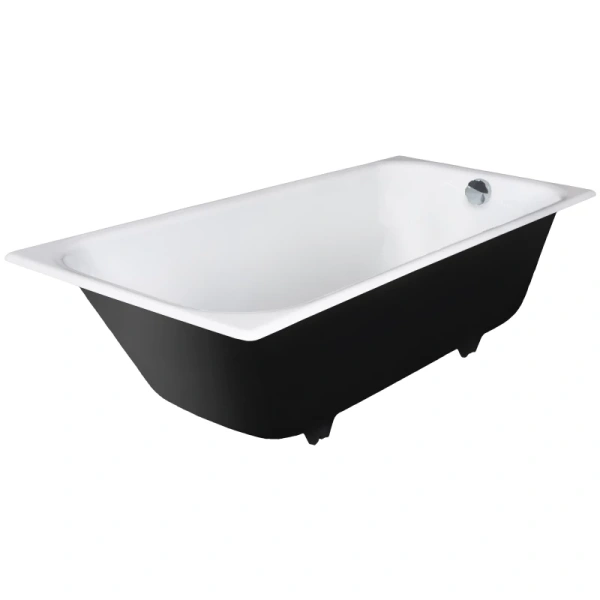 Ванна Wotte "Start", чугунная, прямоугольная, противоскользящее дно, белая, 170x75x50 см