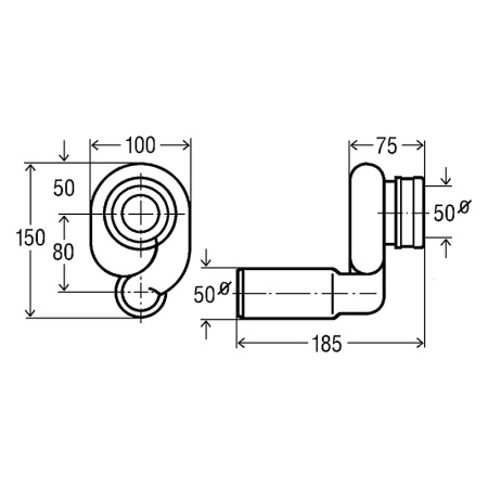 Сифон для писсуара Viega 492465 с манжетным уплотнением и гидрозатвором Желтый