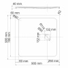 Душевой поддон WasserKRAFT Neime 19T03, искусственный камень, серый, 90x90 см